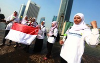 Aksi ini hanya diikuti sekitar 6 siswa.