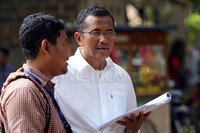Dahlan Iskan saat ditemui di sela-sela lokasi syuting di kawasan Cibubur, Jakarta Timur, Rabu (26/6/2013).