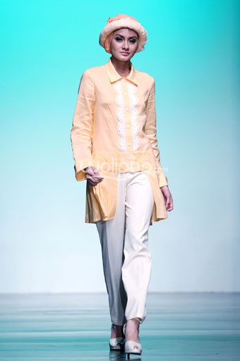 Jakarta, Indonesia - 26 Juni. Adrianto Halim Elegance Forever. Jakarta Islamic Fashion Week 2013 at Hall Jakarta Convention Center. Senayan. 26 Juni 2013. Jakarta. [Foto: Mohammad Abduh/Wolipop]