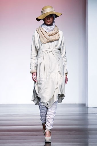 Jakarta, Indonesia - 28 Juni. Ria Miranda Beatnik. Jakarta Islamic Fashion Week 2013 di Hall Jakarta Convention Center. Senayan. 28 Juni 2013. Jakarta. [Foto: Mohammad Abduh/Wolipop]
