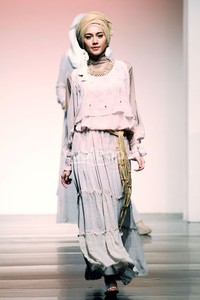 Jakarta, Indonesia - 28 Juni. Ria Miranda Beatnik. Jakarta Islamic Fashion Week 2013 di Hall Jakarta Convention Center. Senayan. 28 Juni 2013. Jakarta. [Foto: Mohammad Abduh/Wolipop]