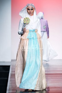 Jakarta, Indonesia - 28 Juni. Ghaida Tsurayya Candy land. Jakarta Islamic Fashion Week 2013 at Hall Jakarta Convention Center. Senayan. 28 Juni 2013. Jakarta. [Foto: Mohammad Abduh/Wolipop]
