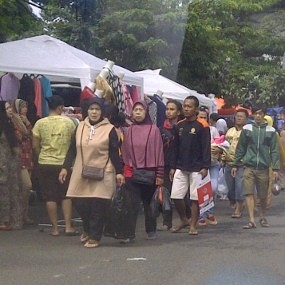 CFD Dago Sepi di Minggu Pertama Puasa, Gasibu Tetap Ramai