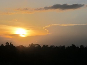 Sunset Cantik Muncul di Perbatasan Kaltara-Kaltim