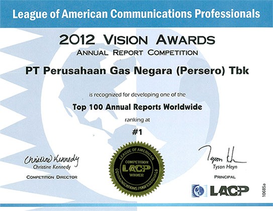 2012 Vision Award LACP Annual Report Competition
