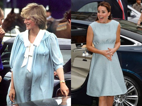 Gaya Hamil Kate Middleton dan Putri Diana