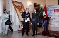 Menteri Luar Negeri (Menlu) Marty Natalegawa dan Menlu Prancis Laurent Fabius mengadakan pertemuan bilateral di Gedung Kemlu, Jakarta, Kamis (1/8/2013).