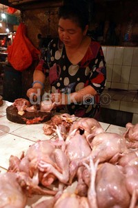 Di Pasar Senen, ayam dijual dengan harga Rp 50 ribu per ekornya.
