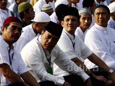 Tahanan KPK Salat Id di LP Cipinang
