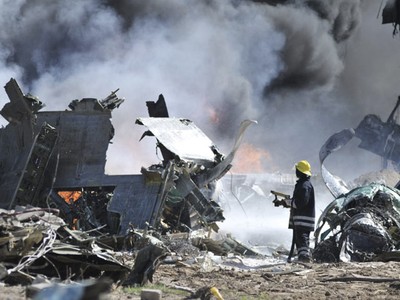 Pesawat Militer Ethiopia Terbakar di Somalia