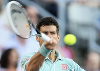 Di semifinal, Djokovic akan ditantang Rafael Nadal. REUTERS/Christinne Muschi.