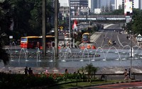 Biasanya, acara car free day selalu ramai dipadati warga, namun kali berbeda, car free day hari ini sepi peminat. Lamhot Aritonang/detikFoto.
