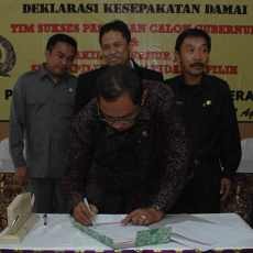 Tim Sukses Cagub dan Cawagub Juga Deklarasi Kesepakatan Damai