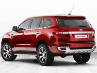 Bagian belakang mobil. Mobil ini masih berupa konsep. Kabarnya Ford baru akan meluncurkan model terbaru Everest pada 2015.