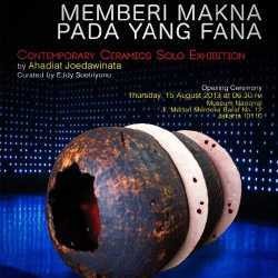 Seniman Keramik Ahadiat Gelar Pameran Tunggal di Museum Nasional