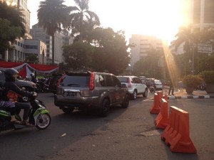 3 Ruas Jalan Ditutup, Lalu Lintas Sekitar Monas Macet Parah