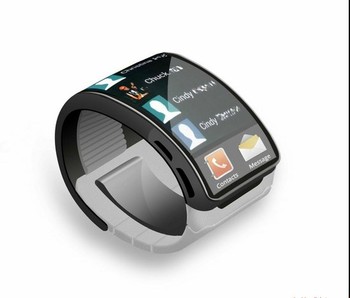 Desain konsep perangkat Galaxy Gear terlihat futuristik. (kredit foto: phonearena)