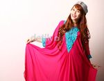 Gaya Ayu Ting Ting Berkaftan Pink