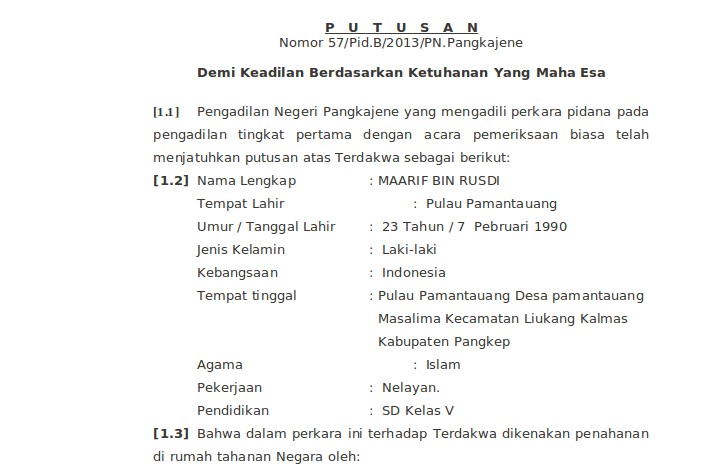 Format Putusan Vonis Mati Maarif Ubah Peta Hukum Indonesia