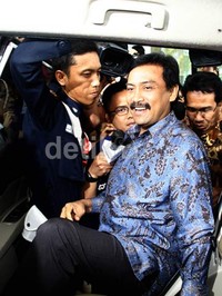 Andi meninggalkan gedung KPK, Jakarta. Lamhot Aritonang/detikFoto.