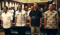 Kasubdit Ormas Kemendagri Bahtiar (kedua dari kiri) menghadiri seminar UU Ormas yang digelar di gedung PBNU, Jakarta Pusat.