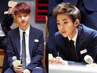 D.O (kiri) dan Xiumin (kanan) sama-sama melamun. (SME)