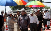     Direktur Utama PT PP (Persero) Bambang Triwibowo juga ikut meninjau pabrik precast, di kawasan Cilegon, Jawa Barat.