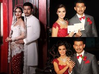 Rio Dewanto dan Atiqah Hasiholan resmi menikah pada Sabtu (24/8/2013) di Pulau Kelor, Kepulauan Seribu. (dok. Fashion Photography/Rudy ASEAN; Kanti/detikHOT)