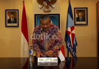 Pria yang juga anggota dewan kehormatan Partai Demokrat menyampaikan visi dan misinya.