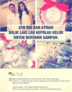 Ini Jawaban Pemda DKI Jakarta Soal Sampah Pernikahan Rio dan Atiqah Hasiholan