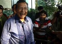 Ia tidak banyak memberikan komentar kepada wartawan. Lamhot Aritonang/detikFoto.