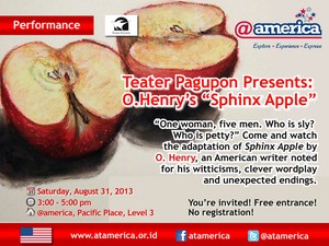 Produksi Ke 88, Teater Pagupon Pentaskan Sphinx Apple