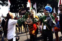     Panggung di Lapangan Monas akan dipagelarkan wayang semalam suntuk sejak tanggal 3 – 7 September 2013. Lamhot Aritonang/Detik Foto