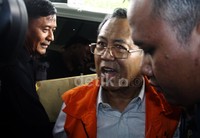 Dada tiba di gedung KPK. Lamhot Aritonang/detikFoto.