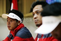 Tim Davis Indonesia memberikan keterangan pers di Jakarta, Jumat (6/9/2013).