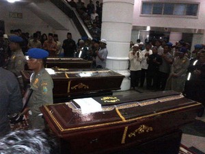 Jenazah 3 PNS Korban Kapal Tenggelam Tiba di Kantor Gubernur Sumut
