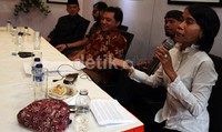 Diskusi tersebut membahas komitmen Caleg muda dalam penegakan HAM dalam pemerintahan.