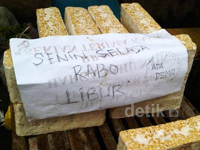 Pedagang Tempe Beri Imbauan Libur 3 Hari
