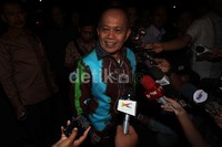 Ketua Harian PD Syarief Hasan tiba di lokasi.
