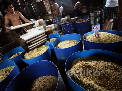 Perajin Tahu Mulai Berproduksi