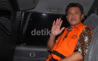 Djodi Supratman usai menjalani pemeriksaan di gedung Komisi Pemberantasan Korupsi (KPK), Rasuna Said, Jakarta, Jumat (13/9).