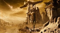 Riddick menemukan dirinya di sebuah planet asing yang gersang. Jan Thijs/Universal Pictures.