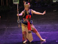 Pertama kali menjadi wayang, Tina mengaku excited. Gus Mun/detikHOT.