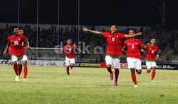 Evan Dimas merayakan gol. Bruriy Susanto/detikFoto.