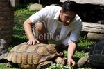 Serunya Irfan Hakim Bermain dengan Kura-kura