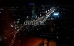 Cahaya Kemacetan Ibukota di Malam Hari