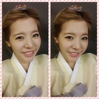 Semoga kalian menikmati hari Hangawi (nama lain Chueseok), di mana kamu bisa mengobrol bersama keluarga atau orang yang kamu cintai di bawah bulan purnama ^^, tulis Sunny. (Instagram)