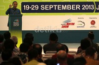 Boediono menyampaikan sambutanya.