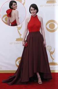 Michelle Dockery wears Prada. REUTERS/Mario Anzuoni.