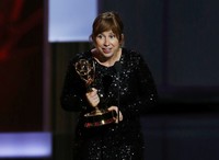 Abi Morgan, penulis asal Inggris ini sukses mengangkat penghargaan untuk serial drama 'The Hour' lewat nominasi Outstanding Writing for a Miniseries, Movie or a Dramatic Special. REUTERS/Mike Blake.     